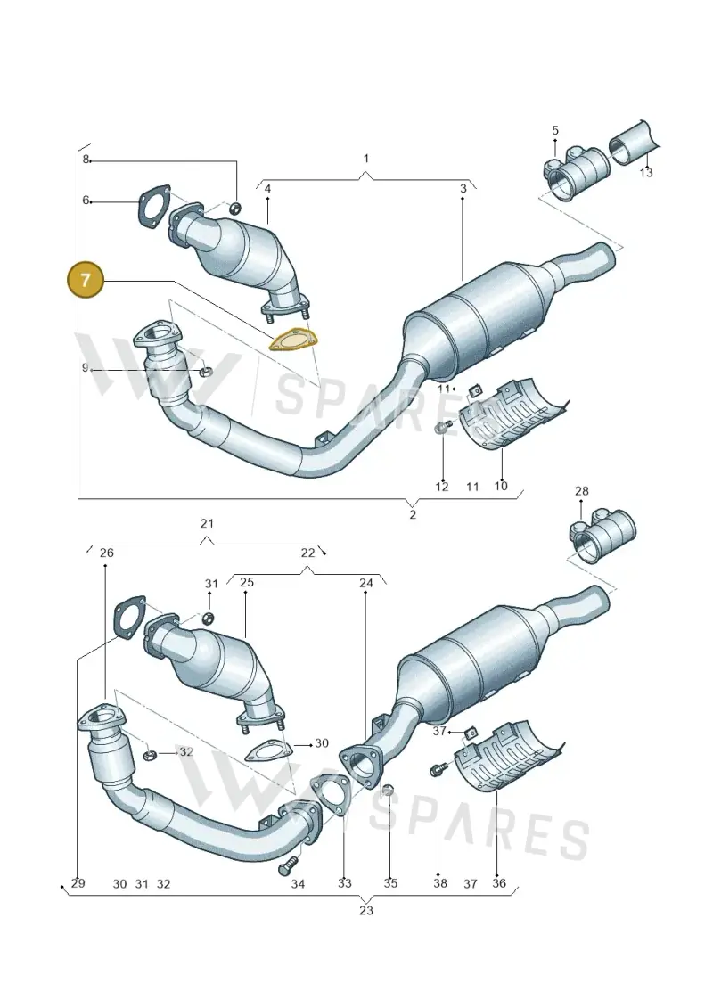 4D0253115E — Audi A4/S4/Av./qu.     05> (2005-) diagram 223097110, position 7