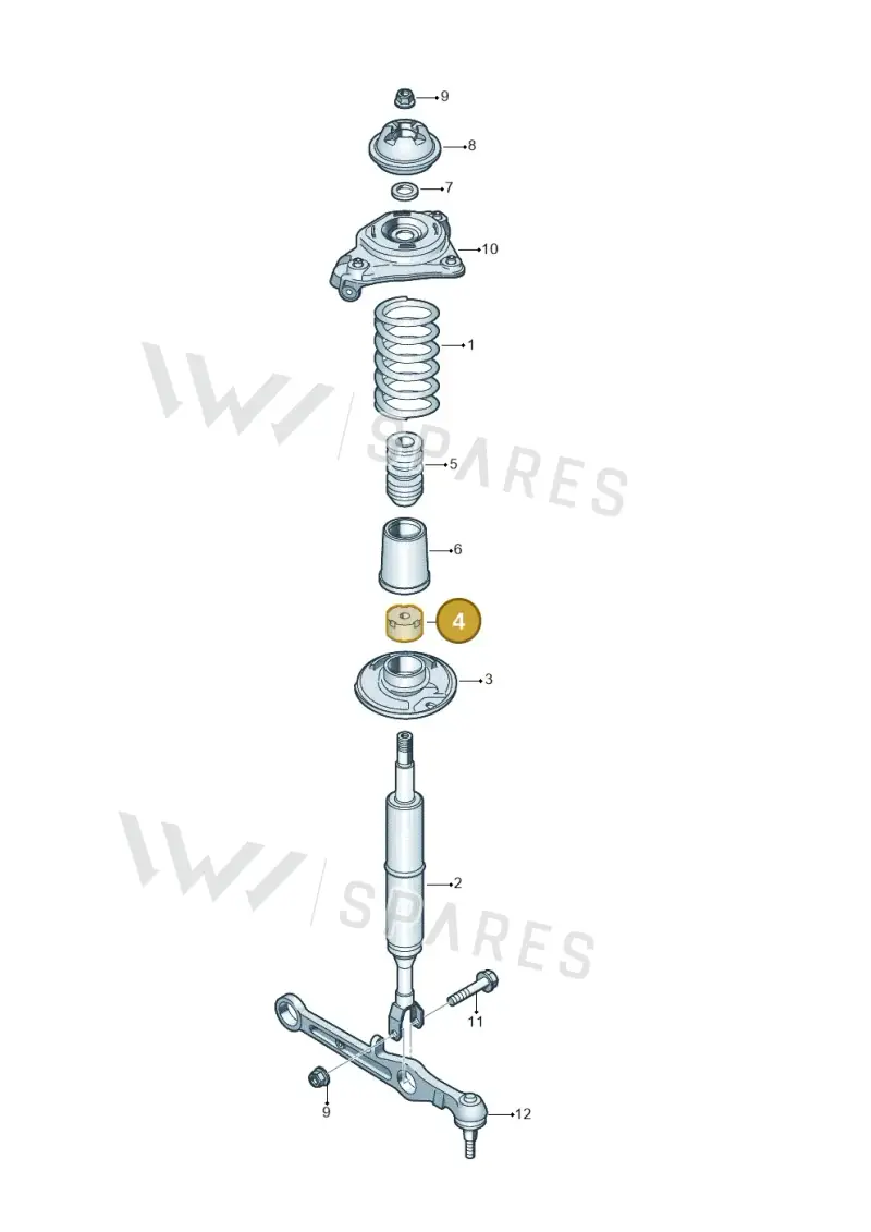 4D0412127 — Audi A6/S6/Avant/qu.   05> (2004-) diagram 448411060, position 4