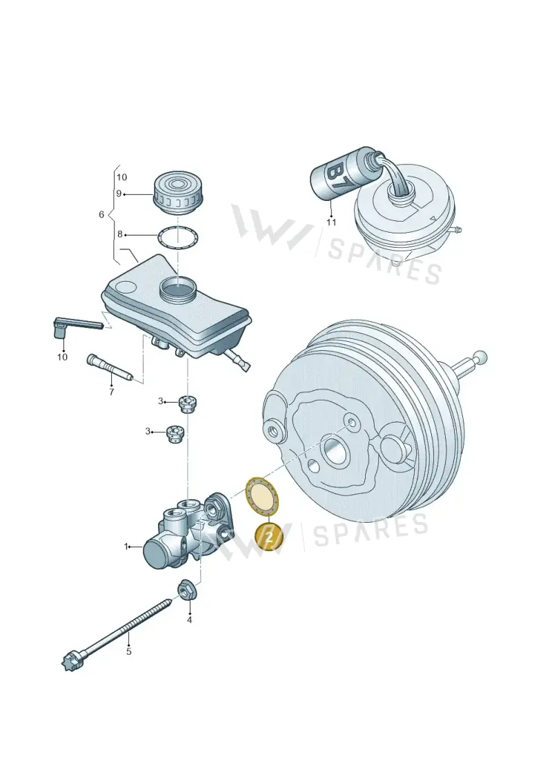 4D0611243 — Audi A6 2.7 TDI (2008-2011) diagram 249611100, position 2