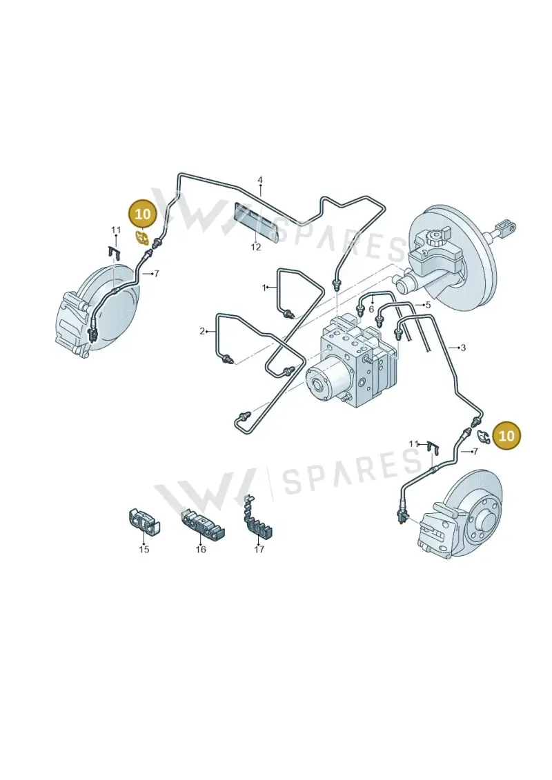 4D0611715B — Audi A1 Sportback (2014-2018) diagram 773611200, position 10