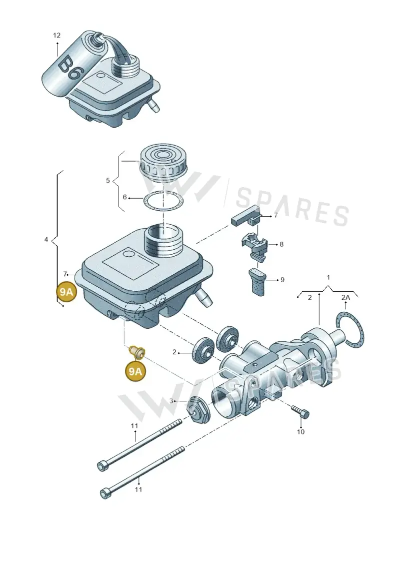 4D0611743 — Audi R8 Spyder (2015-2024) diagram 153611100, position 9A