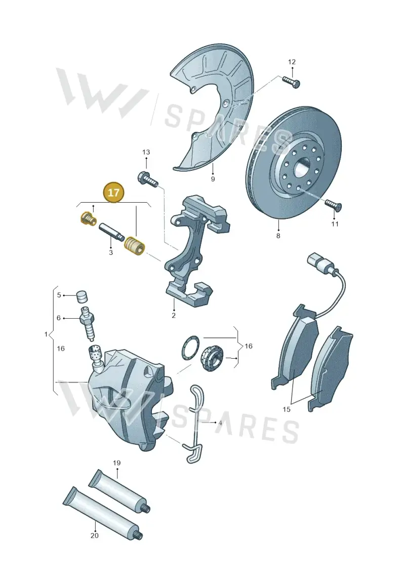 4D0698647 — Audi Q3 2.0 TDI (2014-2019) diagram 409615250, position 17