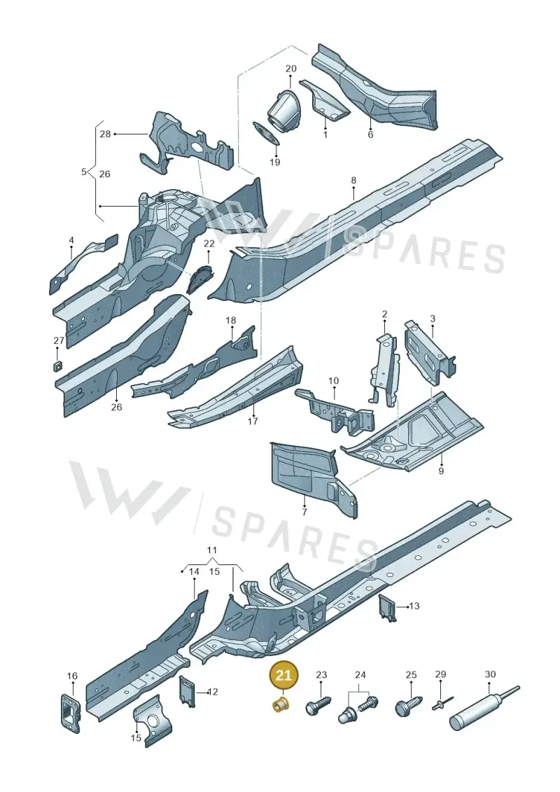 4D0803217L — Audi Q5 (2016-2020) diagram 896803000, position 21