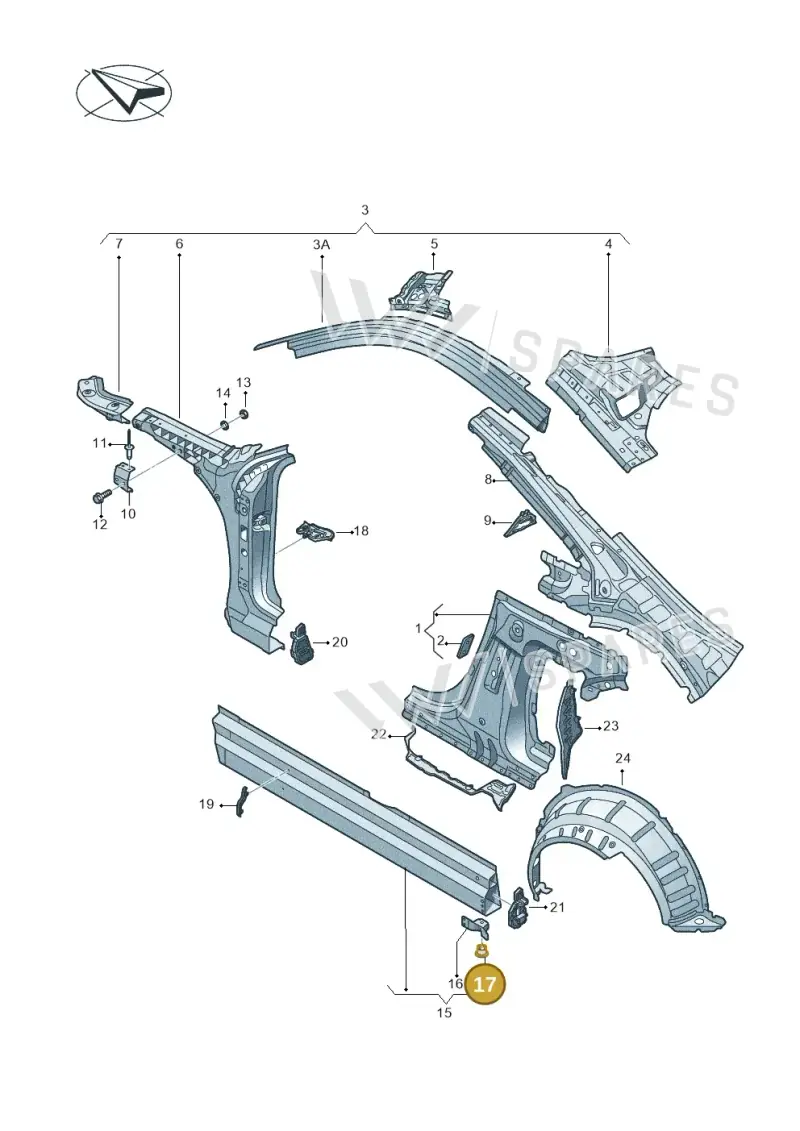 4D0803217L — Audi TTRS Coupe (2016-2023) diagram 850809000, position 17
