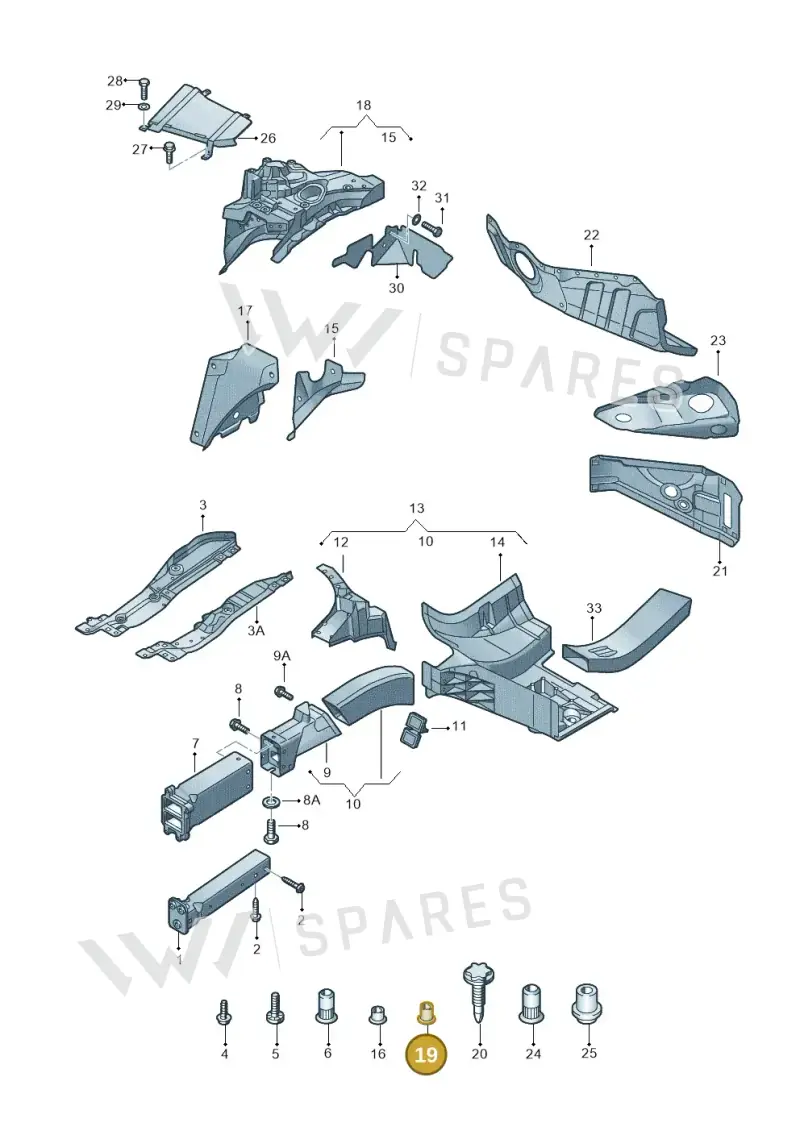 4D0803217M — Audi A8 (2013-2018) diagram 696805100, position 19