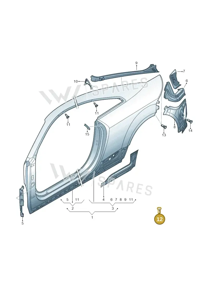 4D0803217Q — Audi TTRS Coupe (2016-2023) diagram 850809500, position 12