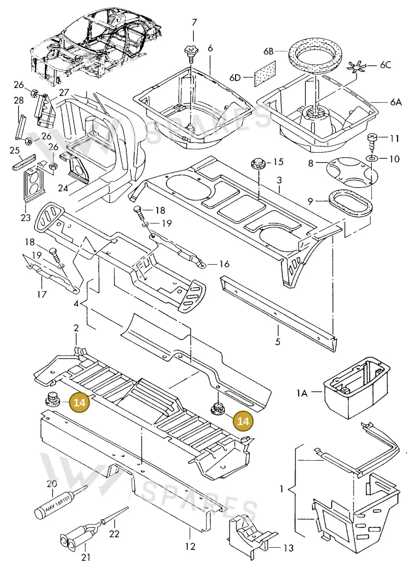 4D0803583B — Audi A8 quattro (1999-2002) diagram 153803250, position 14