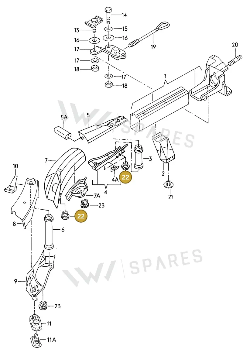 4D0803583B — Audi A8 quattro (1999-2002) diagram 153803400, position 22
