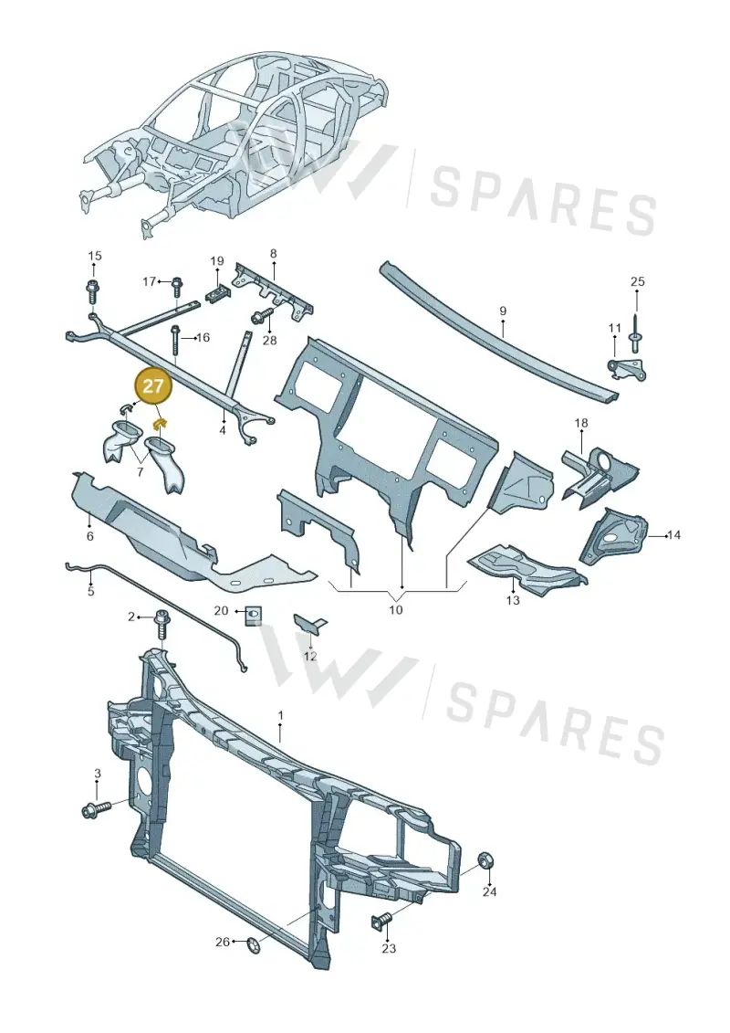 4D0805469B — Audi A8/S8/qu. lang    08> (2007-) diagram 291805000, position 27
