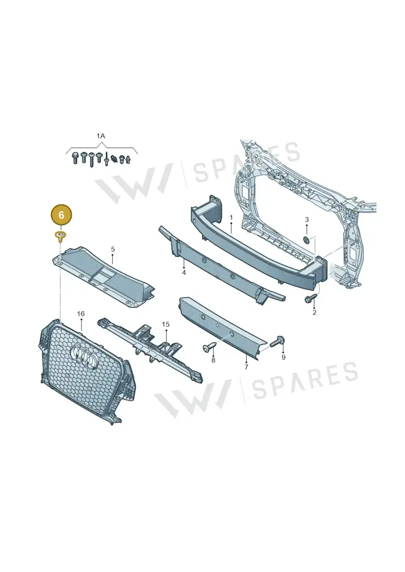 4D0807300 — Audi RSQ3 qu. 2.5 (2013-2018) diagram 764807000, position 6