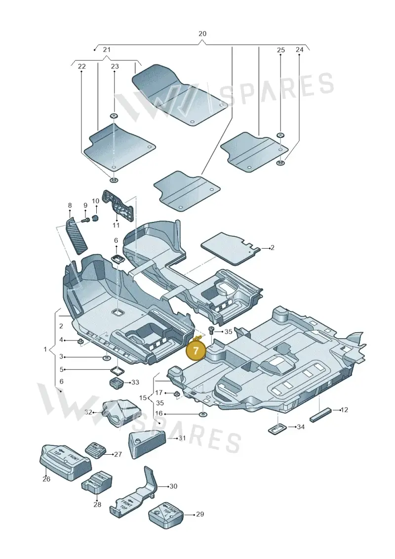 4D0807300 — Audi Q7 qu. 3.0 TDI (2015-2019) diagram 859863000, position 7