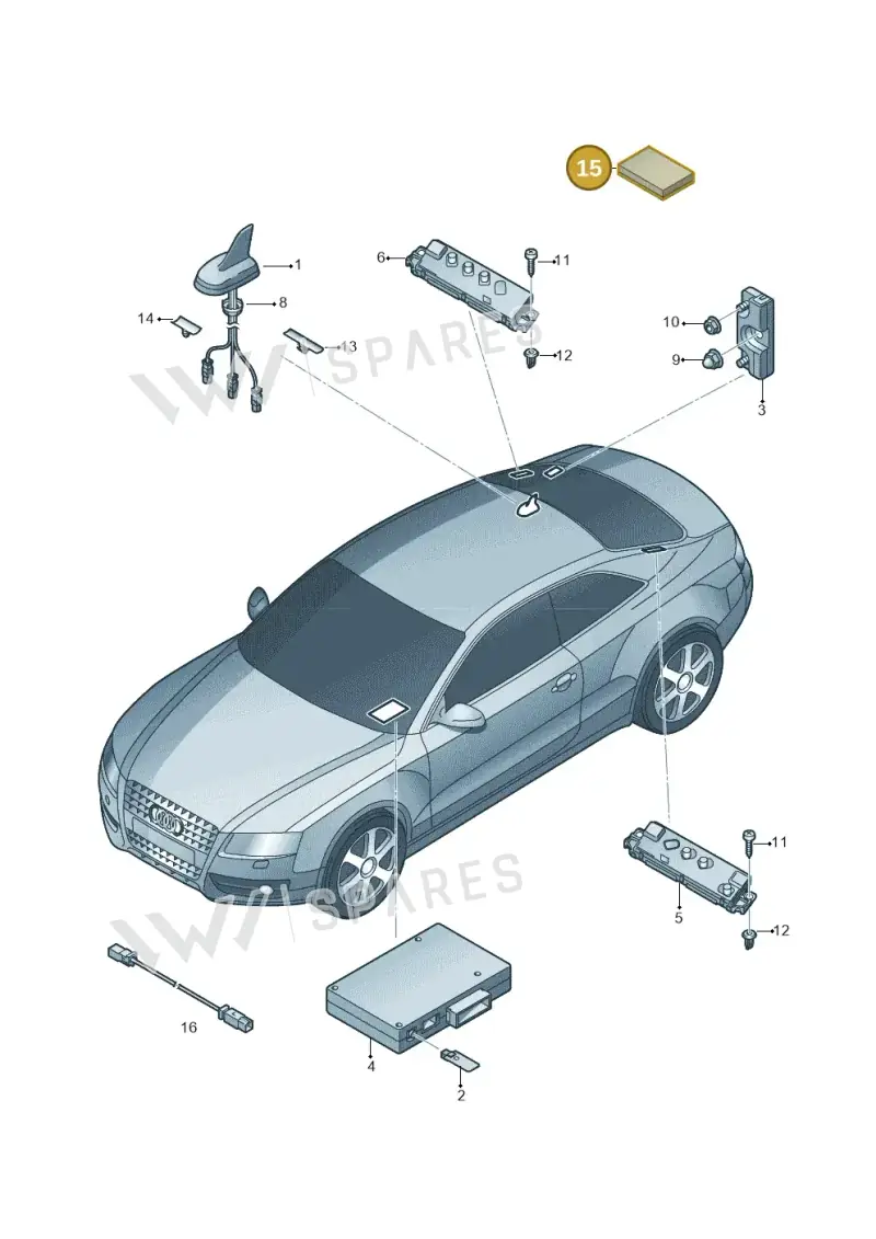 4D0863437A — Audi A5 Sportback (2011-2017) diagram 724035100, position 15
