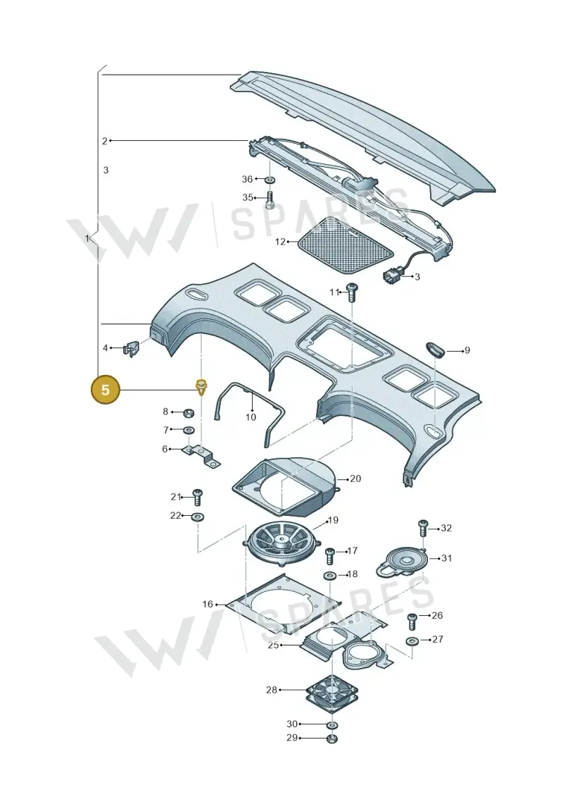 4D0867299A — Audi A8L qu. 3.0 TDI (2013-2018) diagram 771863100, position 5