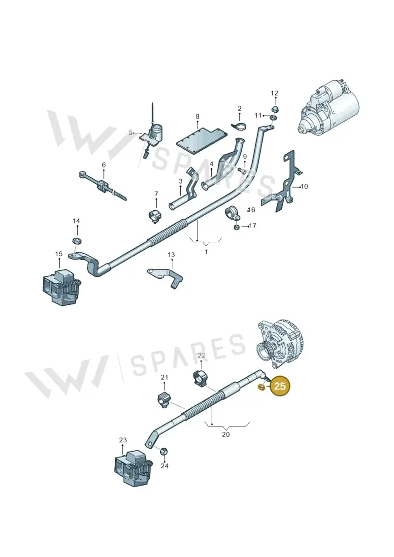 4D0903181 — Audi Q7 qu. 3.0 TDI (2009-2015) diagram 493972070, position 25