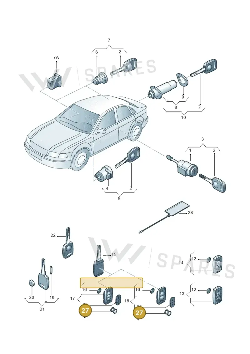4D0905835 — Audi RS6 qu. (2003-2004) diagram 260837100, position 27