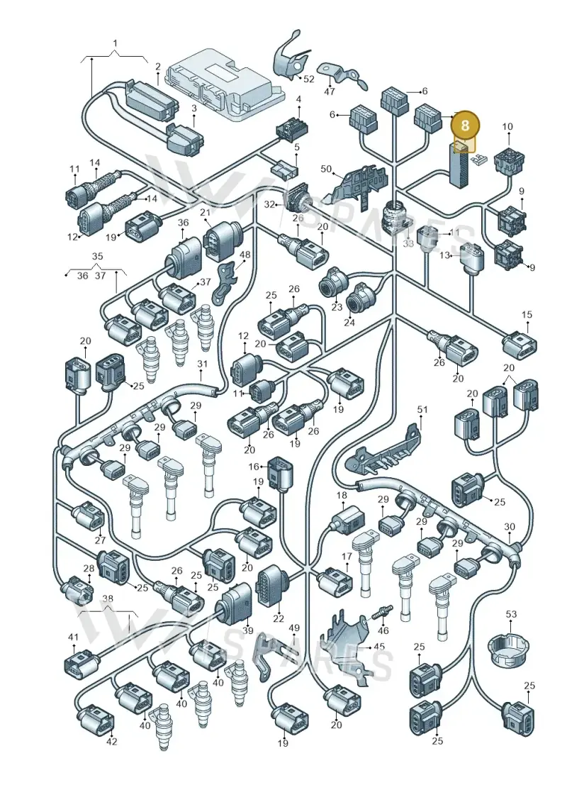 4D0937501 — Audi A6 2.7 TDI (2008-2011) diagram 448971450, position 8