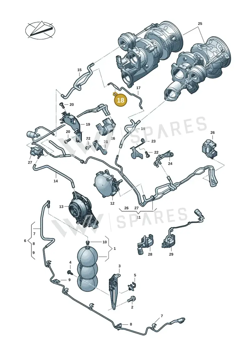 4D0971847B — Audi Q8 Quattro 3,0 (2018-) diagram 429133086, position 18