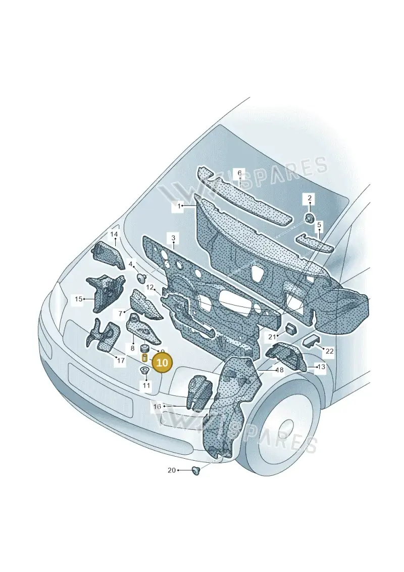 4D0971936 — Audi A2 (2000-2005) diagram 248863400, position 10