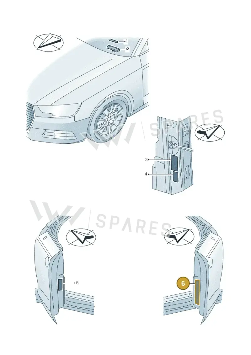 4E0010357S — Audi A5 Cabrio 2.0 (2016-2018) diagram 848010200, position 6