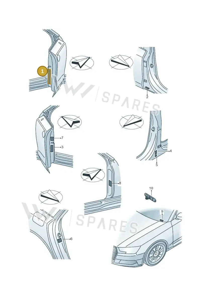 4E0010357S — Audi RS4 Avant (2017-) diagram 849010200, position 1