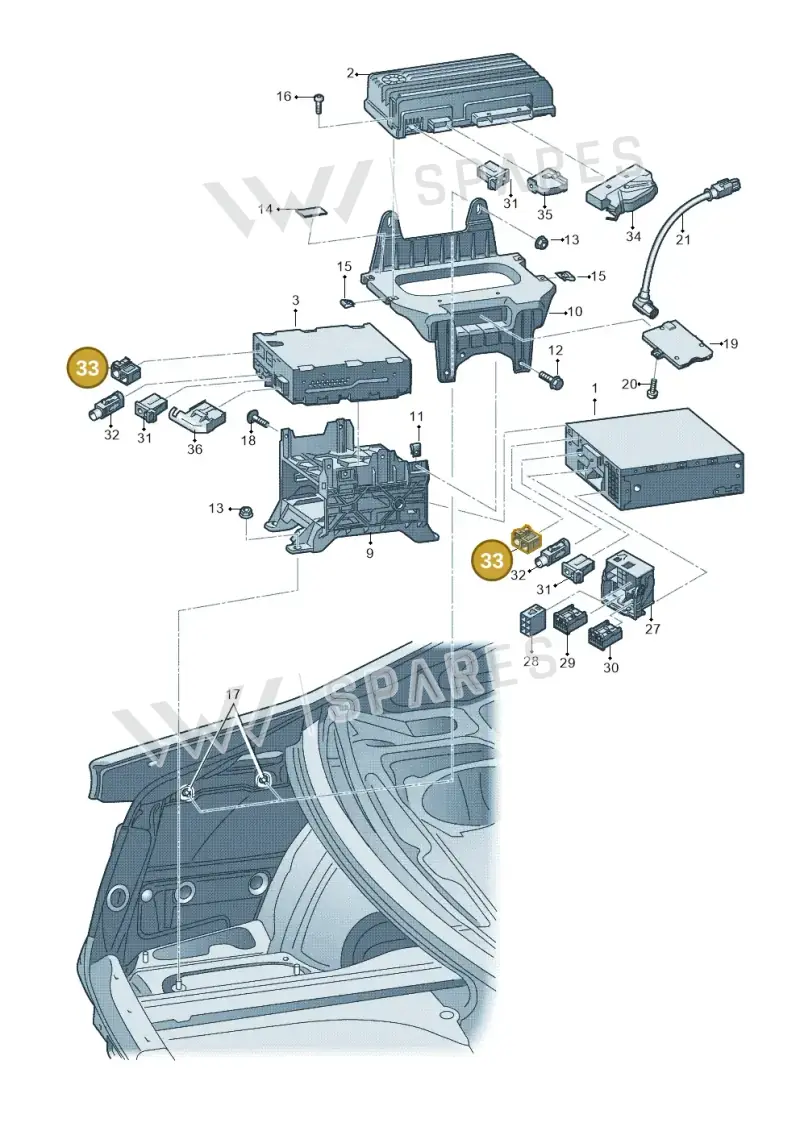 4E0035672K — Audi RS5 Coupe (2010-2015) diagram 636035400, position 33