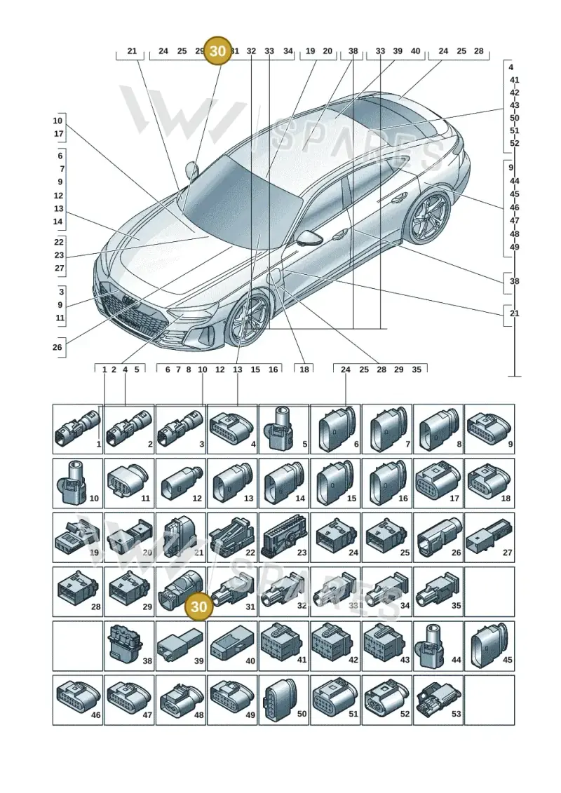 4E0035749B — Audi RS e-tron GT (2020-2025) diagram 4j1971820, position 30