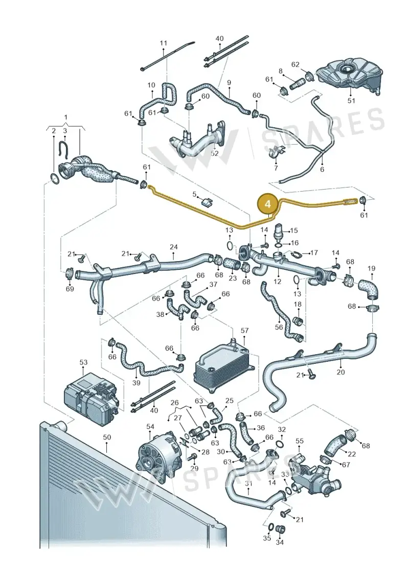 4E0121102N — Audi A8/S8/qu. lang    08> (2007-) diagram 291121530, position 4
