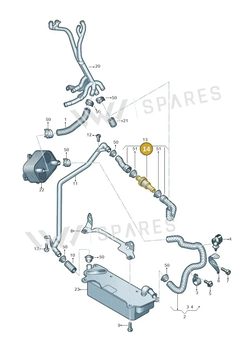 4E0121113 — Audi A6 qu. 3.0 tdi (2014-2018) diagram 798121100, position 14