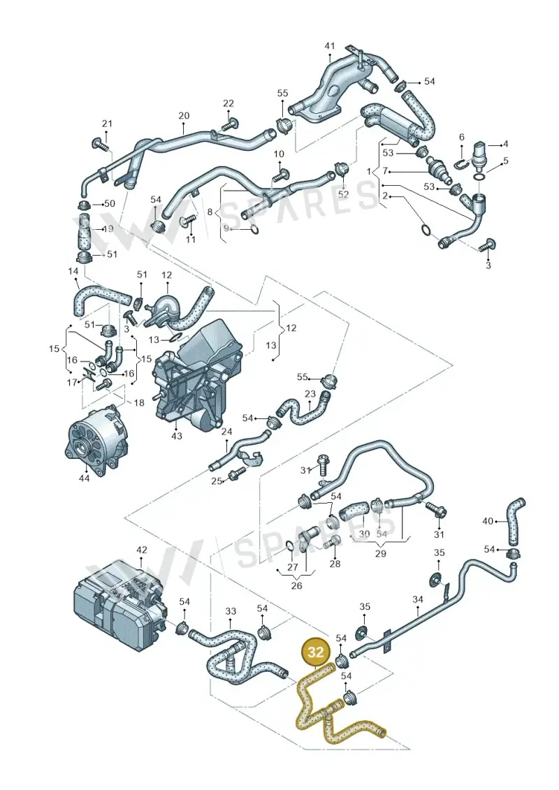 4E0121130C — Audi A8/S8/qu. lang    08> (2007-) diagram 291121620, position 32