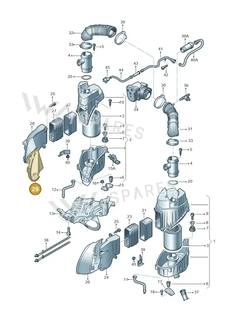 4E0129617P — Audi A8/S8/qu. lang    08> (2007-) diagram 291133900, position 29