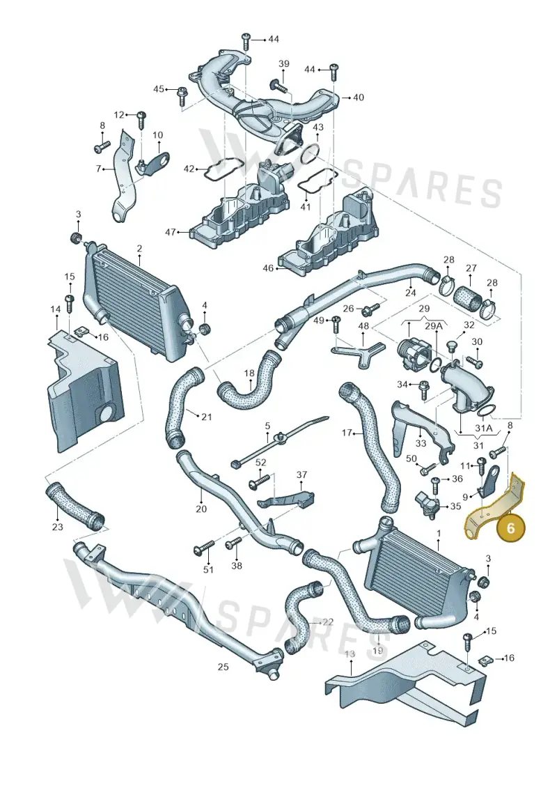 4E0145813C — Audi A8/S8/qu. lang    08> (2007-) diagram 291145450, position 6