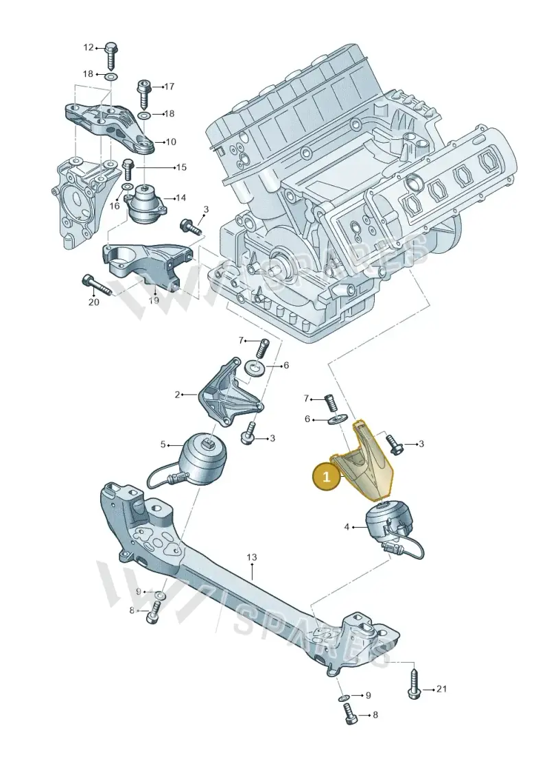 4E0199307BM — Audi A8/S8/qu. lang    08> (2007-) diagram 291199100, position 1