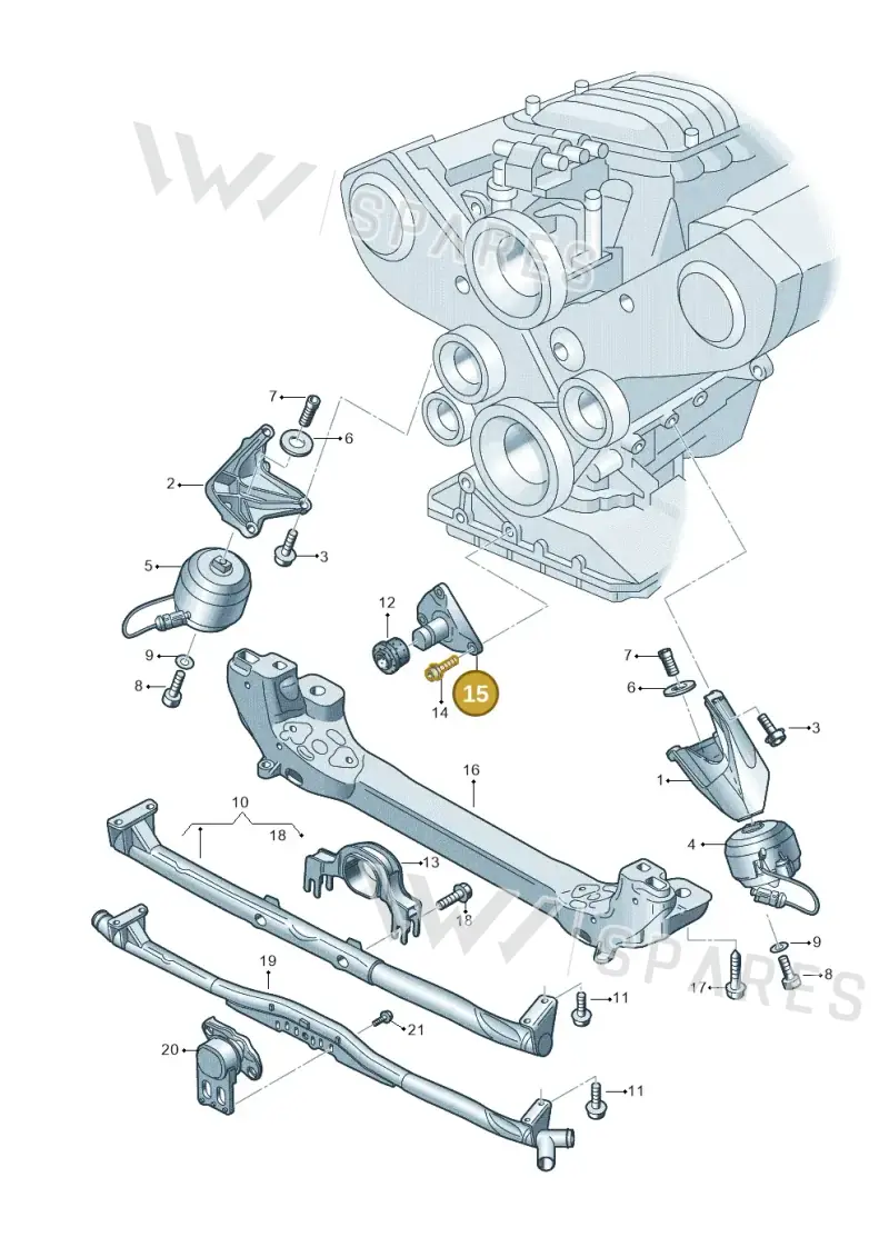 4E0199343AA — Audi A8/S8/qu. lang    08> (2007-) diagram 291199300, position 15
