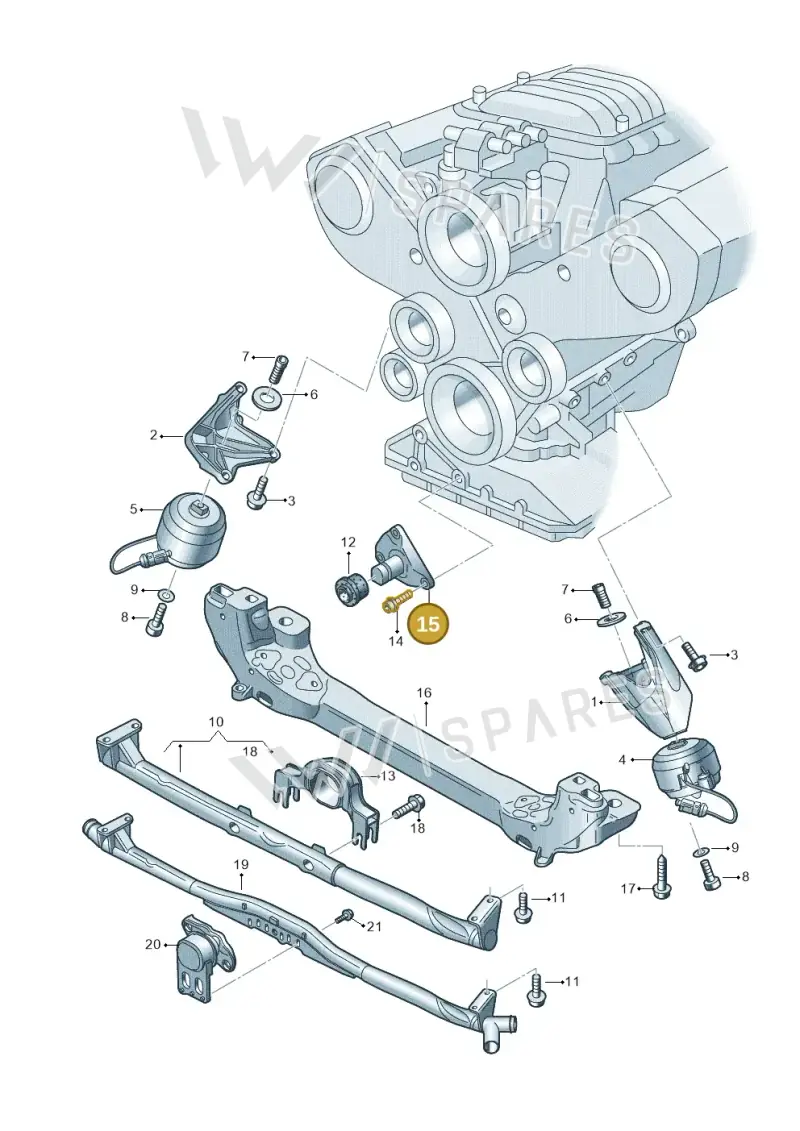 4E0199343AH — Audi A8/S8/qu. lang    08> (2007-) diagram 291199300, position 15