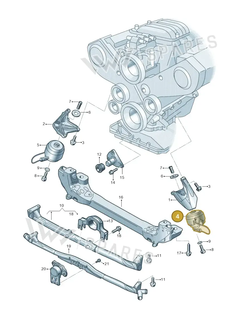 4E0199381FP — Audi A8/S8/qu. lang    08> (2007-) diagram 291199300, position 4