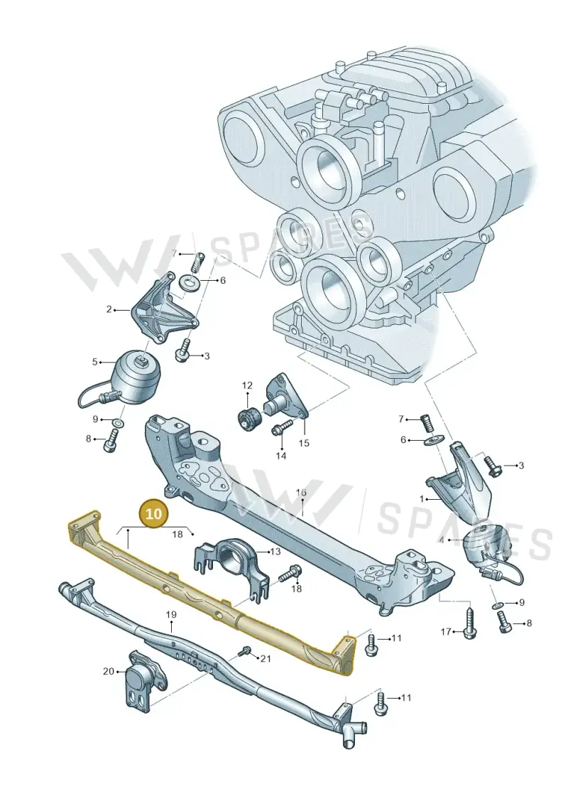 4E0199519E — Audi A8/S8/qu. lang    08> (2007-) diagram 291199300, position 10