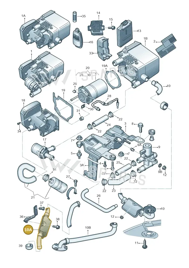 4E0261125C — Audi A8/S8/qu. lang    08> (2007-) diagram 291261460, position 10A