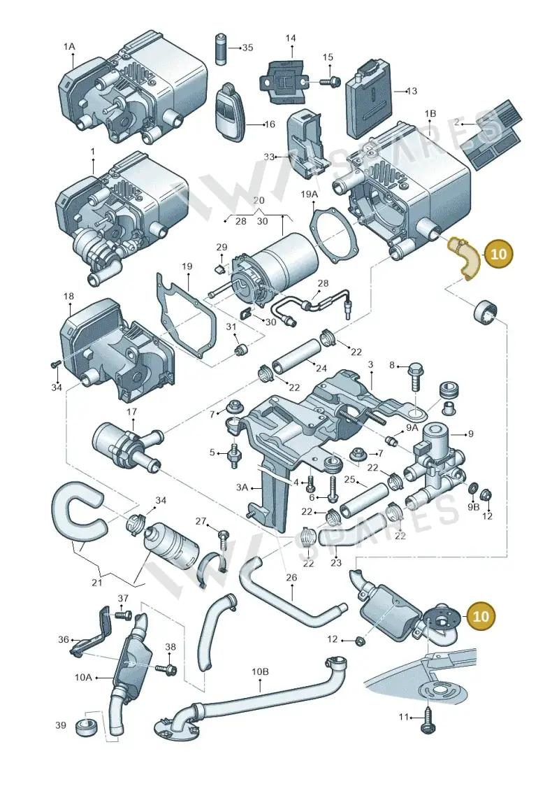 4E0261125E — Audi A8/S8/qu. lang    08> (2007-) diagram 291261460, position 10