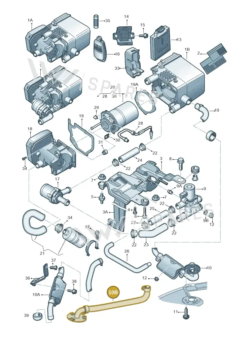 4E0261125F — Audi A8/S8/qu. lang    08> (2007-) diagram 291261460, position 10B