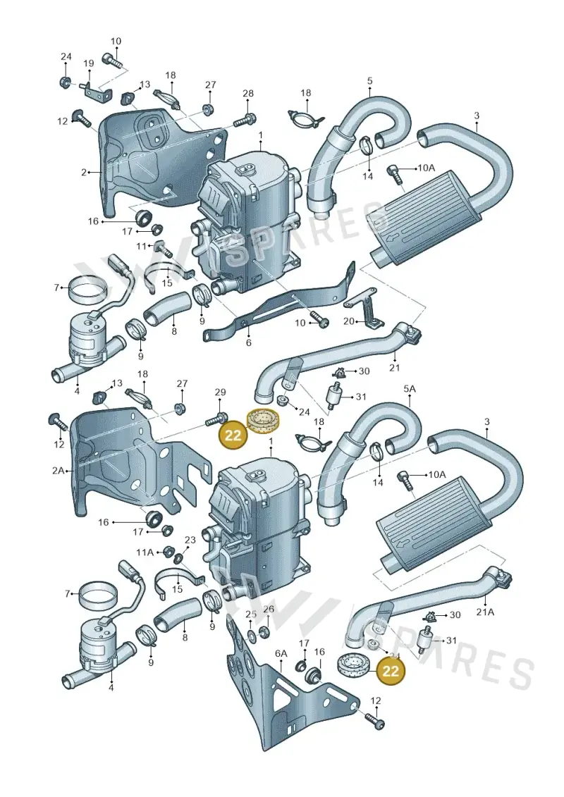 4E0261345 — Audi Q5 qu. 2.0 TDI (2012-2017) diagram 620819160, position 22