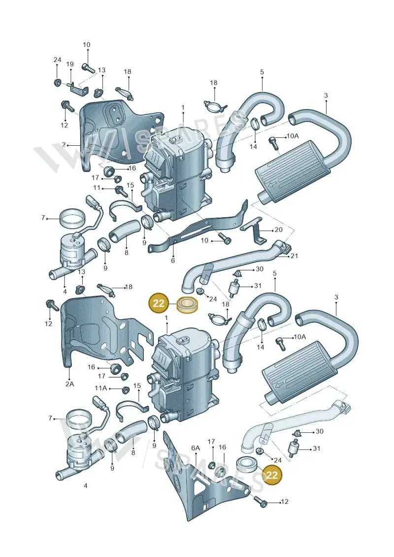 4E0261345 — Audi A4L 2.0 (2008-2012) diagram 669819016, position 22