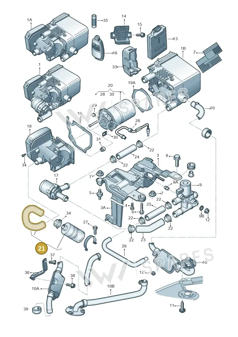 4E0261713 — Audi A8/S8/qu. lang    08> (2007-) diagram 291261460, position 21