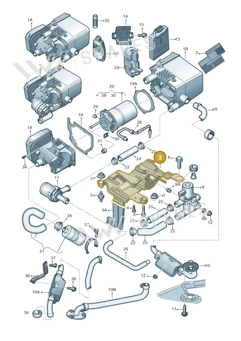4E0265335C — Audi A8/S8/qu. lang    08> (2007-) diagram 291261460, position 3