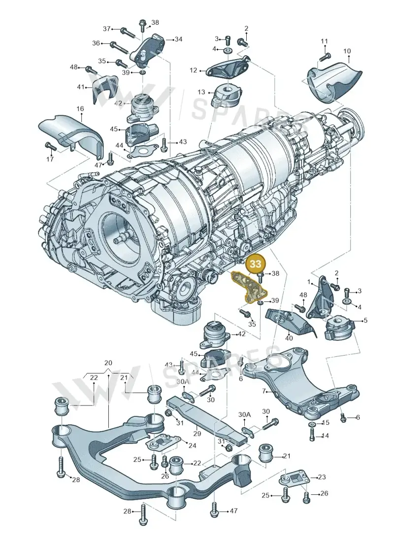 4E0399113AM — Audi A8/S8/qu. lang    08> (2007-) diagram 291399820, position 33