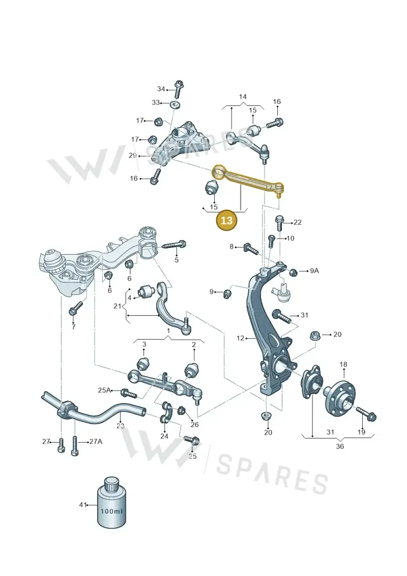 4E0407505E — Audi A8/S8/qu. lang    08> (2007-) diagram 258407000, position 13