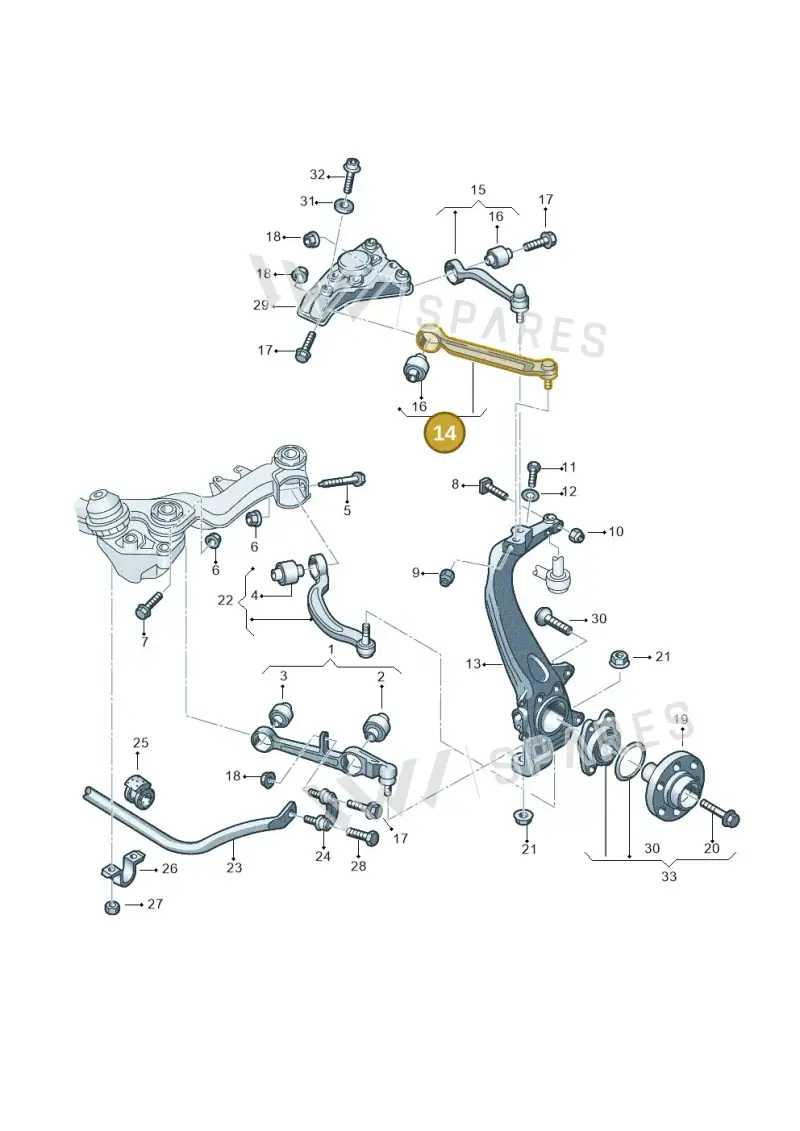 4E0407505E — Audi A6 2.7 TDI (2008-2011) diagram 448407060, position 14