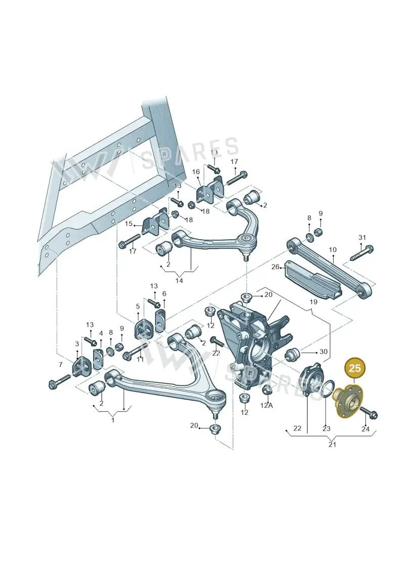 4E0407613C — Audi R8 qu. 5.2 (2012-2015) diagram 618505050, position 25