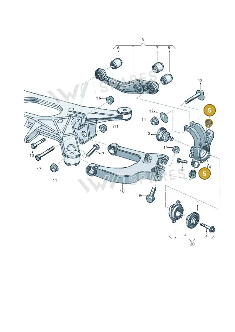 4E0505171N — Audi A8/S8/qu. lang    08> (2007-) diagram 258505050, position 5