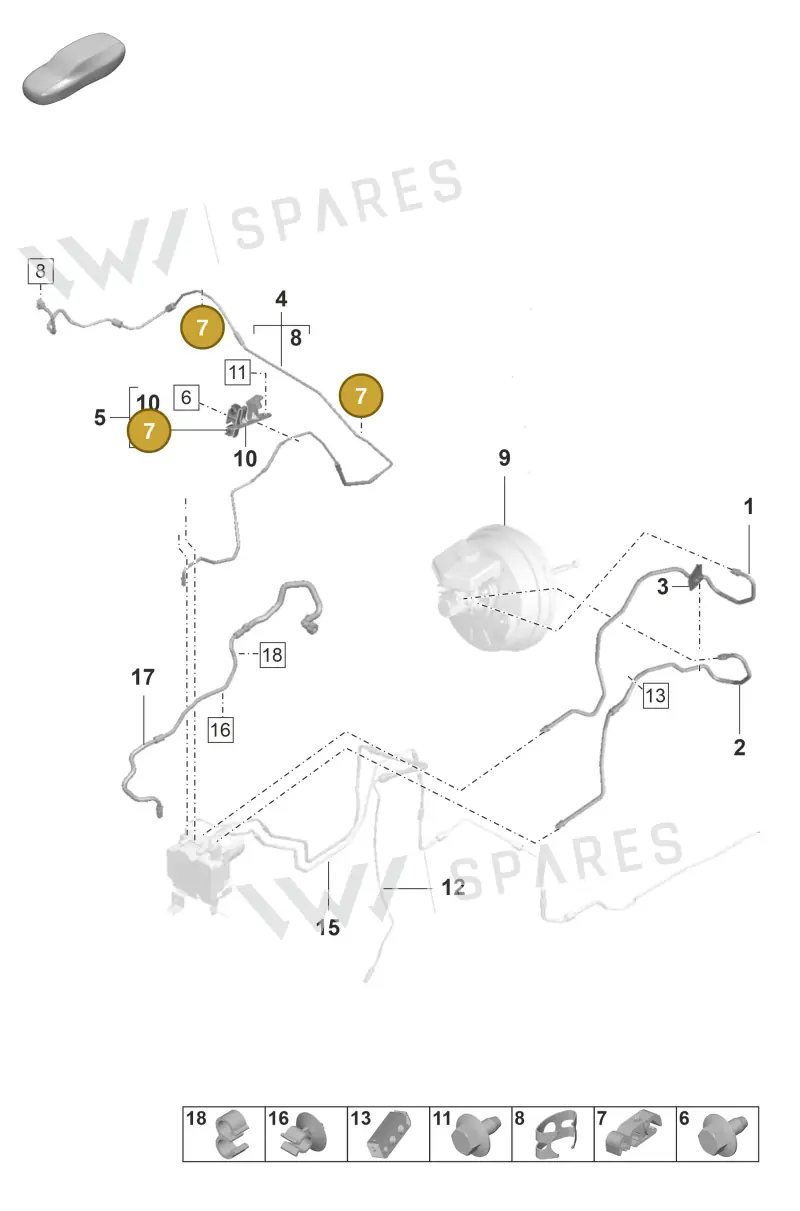 4E0611797 — Porsche Panamera (2020-2023) diagram p58604010, position 7