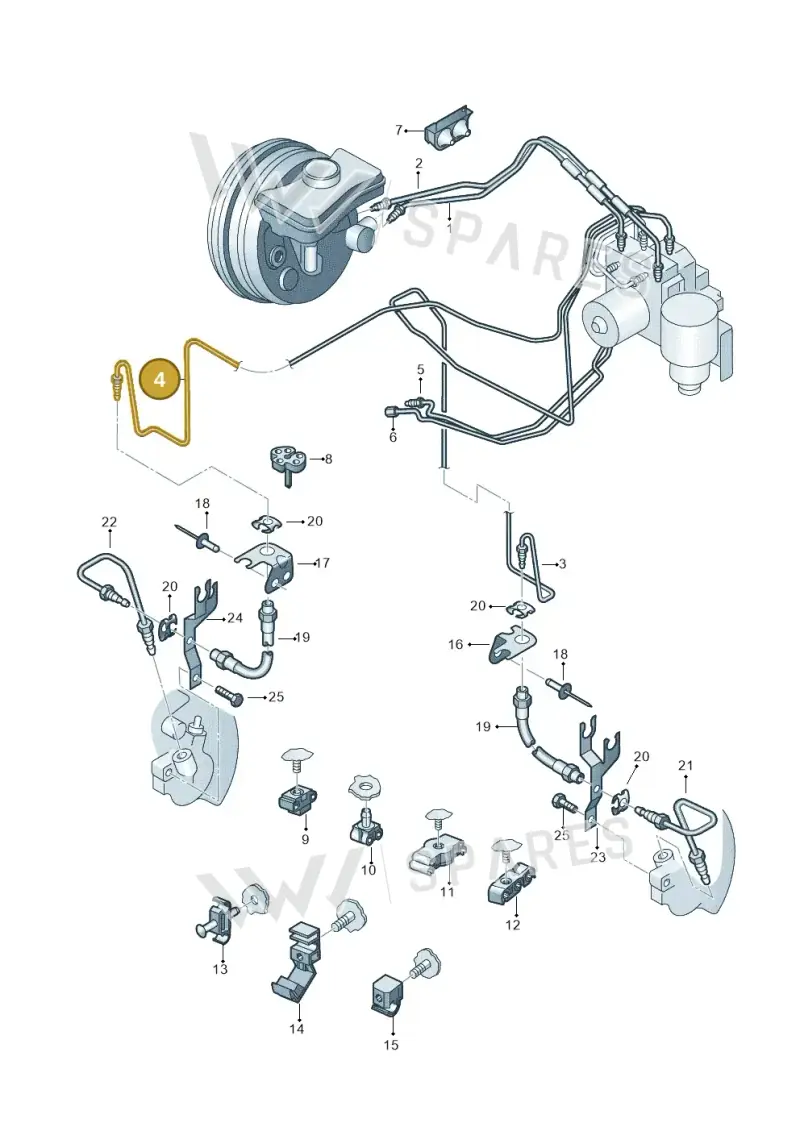 4E0614724AT — Audi A8/S8/qu. lang    08> (2007-) diagram 249611200, position 4